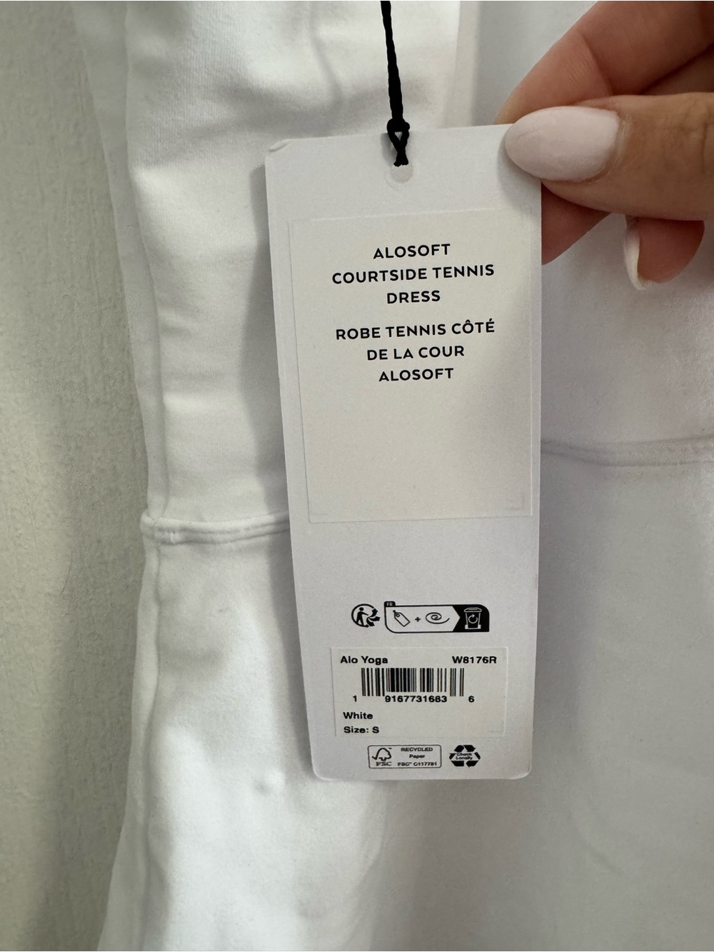 ALO- Alosoft Courtside Tennis Dress - White - Picture 4 of 7